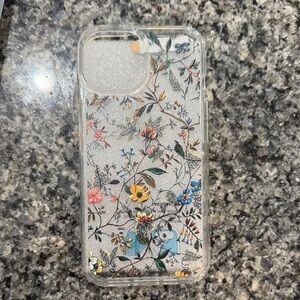 Floral Clear iPhone 15 Case